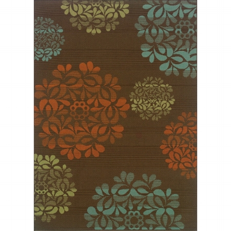 Oriental Weavers Montego 2635N 6x9 Rectangle - Brown/ Blue-Polypropylene