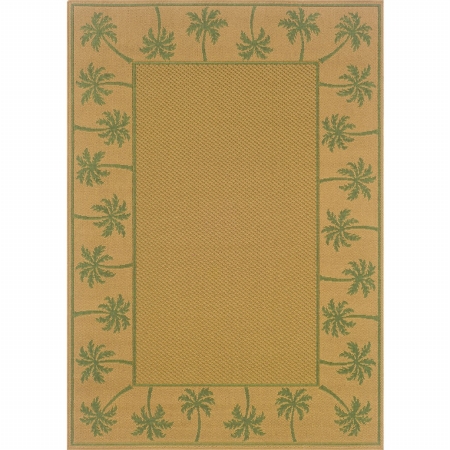 Picture of Oriental Weavers Lanai 606G6 8x11  Rectangle - Beige/ Green-Polypropylene