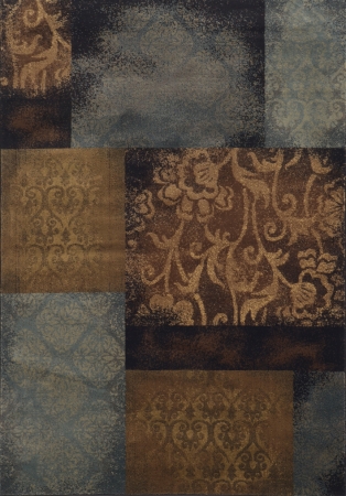 Oriental Weavers Hudson 4878B 5x8 Rectangle - Blue/ Brown-Polypropylene