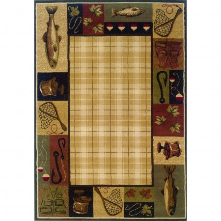 Oriental Weavers Hudson 1065B 5x8 Rectangle - Beige/ Black-Polypropylene