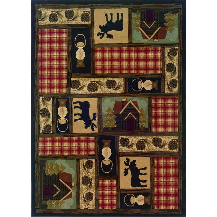 Oriental Weavers Hudson 1067A 5x8 Rectangle - Brown/ Red-Polypropylene