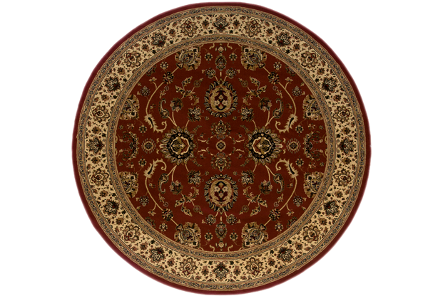 Oriental Weavers Ariana 130/8 6' Round  Round - Red/ Ivory-Polypropylene