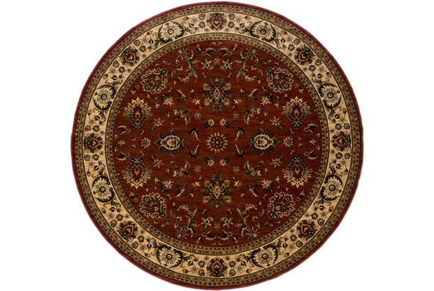 Picture of Oriental Weavers Ariana 311C3 6&apos; Round  Round - Red/ Ivory-Polypropylene