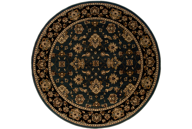 Oriental Weavers Ariana 623H3 6' Round  Round - Blue/ Black-Polypropylene