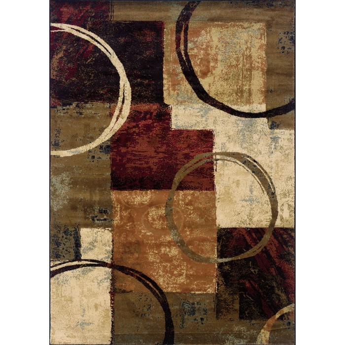 Oriental Weavers Hudson 2544B 6x9  Rectangle - Brown/ Black-Polypropylene