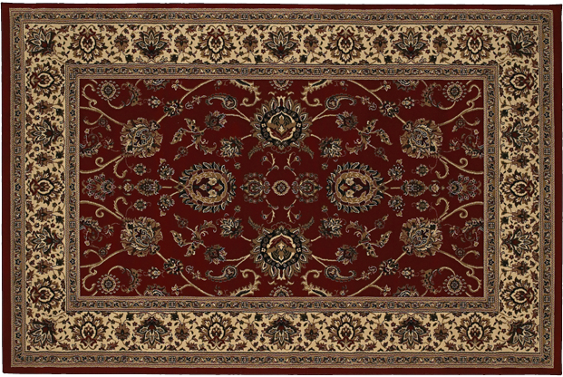 Oriental Weavers Ariana 130/8 5x8  Rectangle - Red/ Ivory-Polypropylene