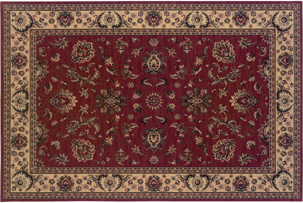 Oriental Weavers Ariana 311C3 5x8 Rectangle - Red/ Ivory-Polypropylene