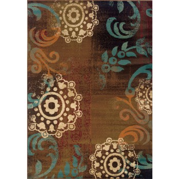 Oriental Weavers Emerson 2822A 10x13 Rectangle - Brown/ Blue-Polypropylene