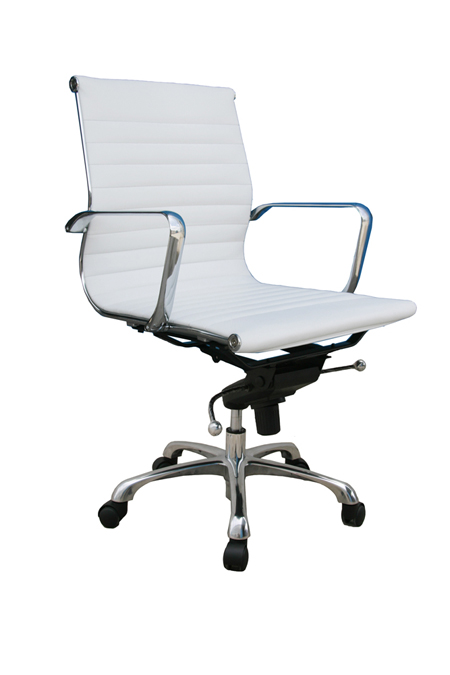 Comfy Low Back White Office Chair