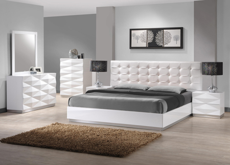 Verona Dresser & Mirror - White Lacquer