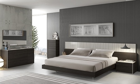Porto Dresser - Light grey & Wenge