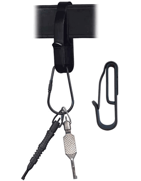 ZAK-54 Key Ring Holder- Fits 1.75 in. Wide Belt- Black