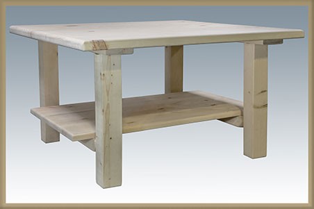 Picture of Montana Woodworks MWHCCOCT Cocktail Table with Shelf-Homestead Collection-Ready to Finish