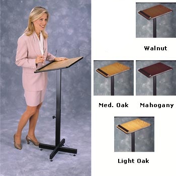 Picture of Oklahoma Sound 70-CH Portable Presentation Lectern Stand - Cherry