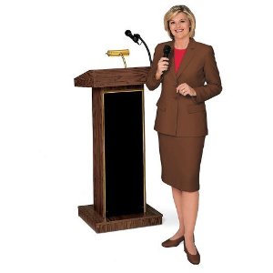 Picture of Oklahoma Sound 800X-MY The Orator Lectern - Mahogany  Fixed Height