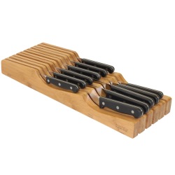 Picture of Oceanstar KB1354 Oceanstar In-Drawer Bamboo Knife Organizer