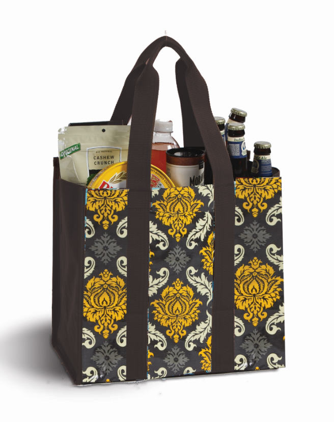 Picture of Picnic Plus PSA-802PF Coated canvas carry all shopping- travel tote - Provence Flair
