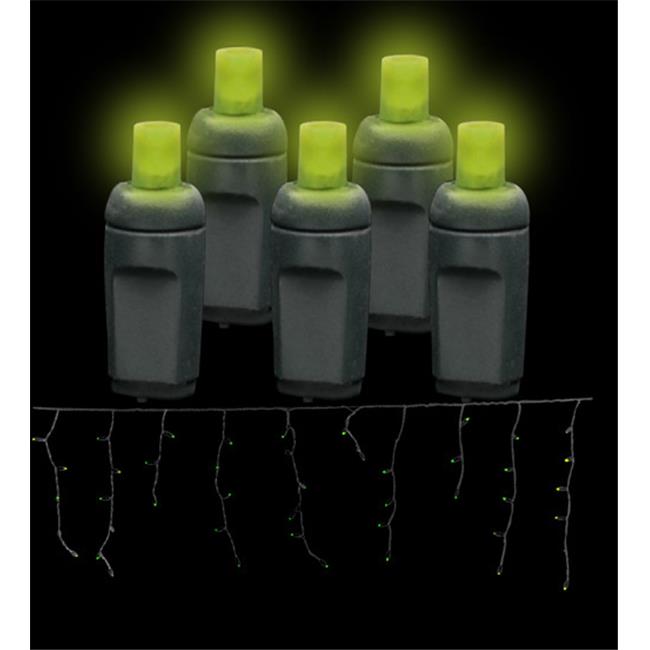 Reinders LEDICE-L-F Premium Grade LED Icicle Lights 105 Lime Frost Holiday Li...