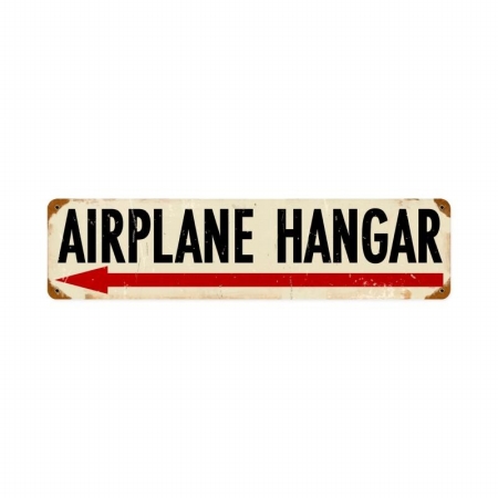 Picture of Pasttime Signs PTS412 Airplane Hanger Left
