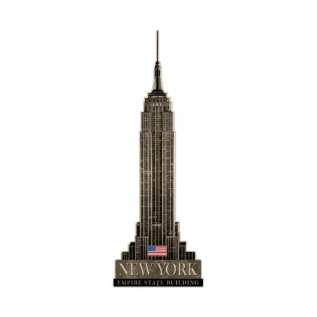 Past time signs empire state building custom metal shape ps186