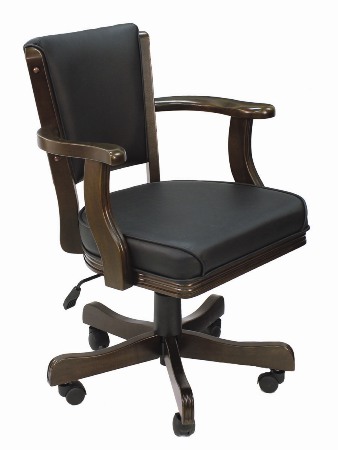 Picture of RAM Gameroom Products GCHR2-CAP Swivel Cushioned Game Table Arm Chair with Casters - Cappuccino