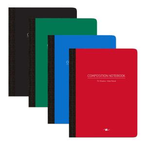 Case of Assorted Color Poly Flex Comp Notebooks, Wide Ruled, 70 sht, 9.75"x7.75", Flexible Covers,PK24