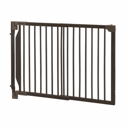 Picture of Richell USA 94182 Expandable Walk-Thru Pet Gate - Coffee Bean