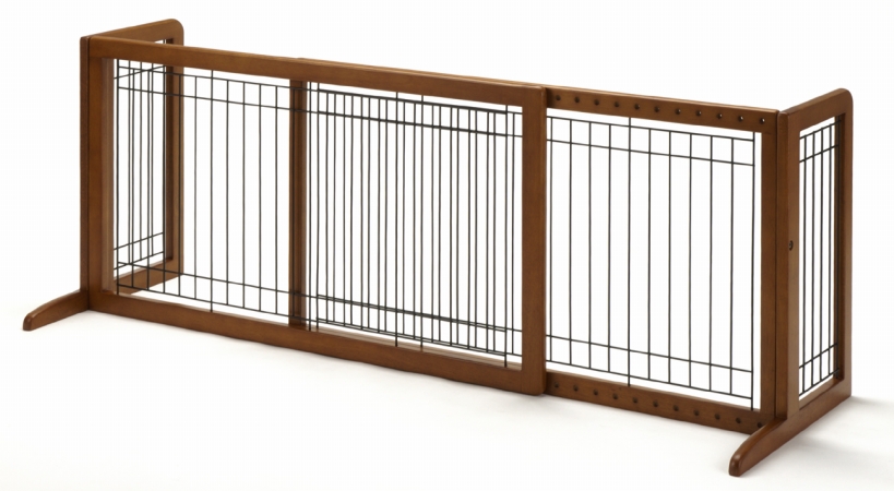 Picture of Richell USA 94136 Freestanding Pet Gate Large - Brown