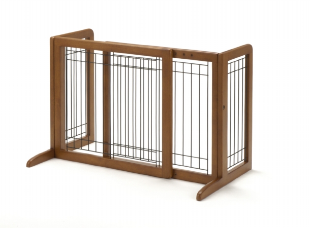 Picture of Richell USA 94135 Freestanding Pet Gate Small - Brown