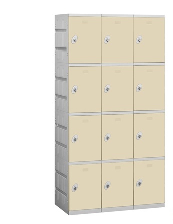 Salsbury Unassembled Four Tier 1 Wide Locker Color Tan