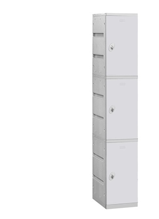 Salsbury 93000 Series Triple Tier Plastic Lockers - Assembled - Gray