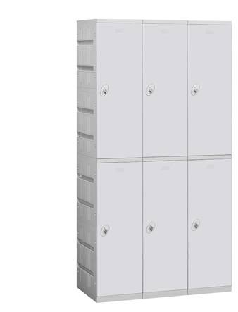 Salsbury  Unassembled Double Tier 3 Wide Locker - Gray -  PatioPlus, PA4446500