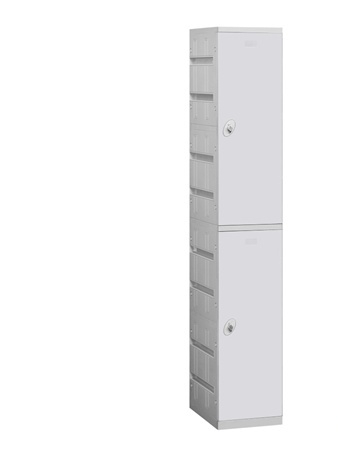 Salsbury  Assembled Double Tier 1 Wide Locker Color Gray