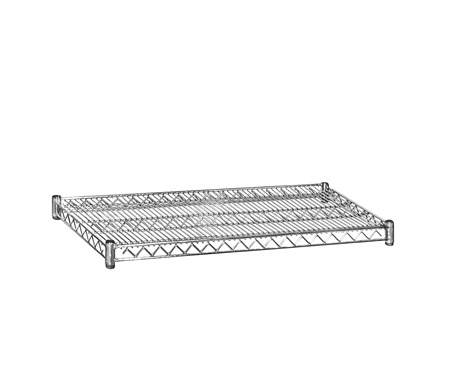 Salsbury Additional Shelf Finish Chrome - Size - 2 In. H X 36 In. W X 18 In. D