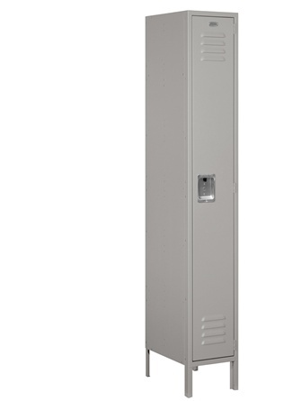 Salsbury Standard Metal Locker Single Tier - Gray - Assembled