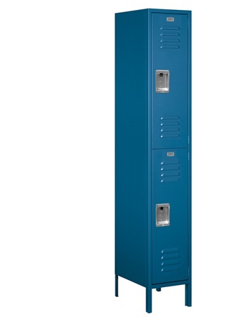 Salsbury 52168BL-A 5 In. W X 78 In. H X 18 In. D Double Tier Extra Wide Metal Locker Assembled In Blue