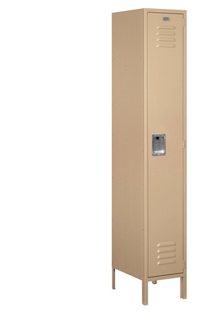 Salsbury 51168TN-U 15 In. W X 78 In. H X 18 In. D Single Tier Extra Wide Metal Locker Unassembled In Tan