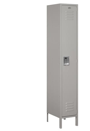 Salsbury 51168GY-A 15 In. W X 78 In. H X 18 In. D Single Tier Extra Wide Metal Locker Assembled In Gray