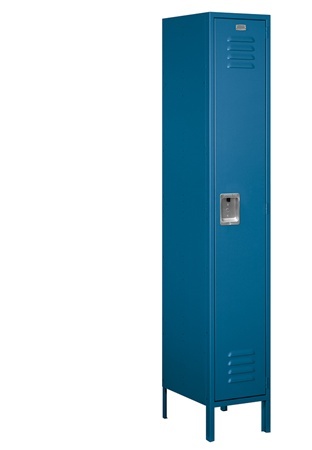 Salsbury 51168BL-A 15 In. W X 78 In. H X 18 In. D Single Tier Extra Wide Metal Locker Assembled In Blue