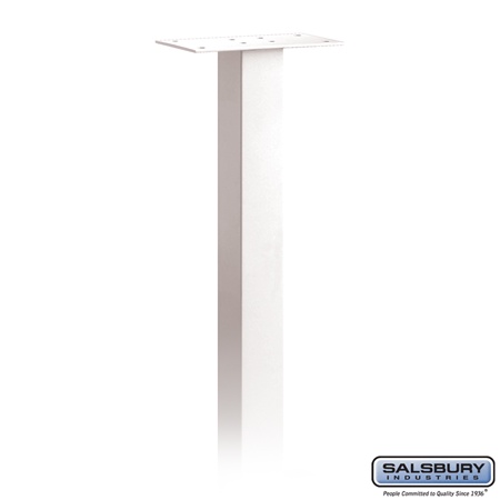 Salsbury Standard Mailbox Post In-Ground Mounted - White