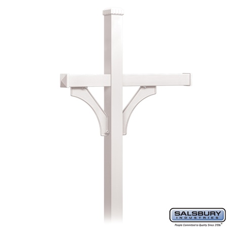 Salsbury 4873WHT Deluxe Mailbox Post