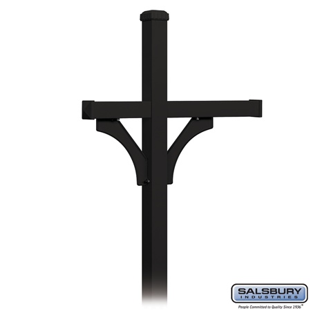 Salsbury 4873BLK Deluxe Mailbox Post Black