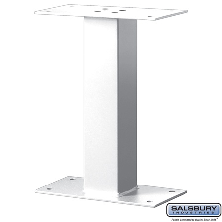 Salsbury 4395WHT Standard Pedestal Bolt Mounted For Mail Package Drop In White