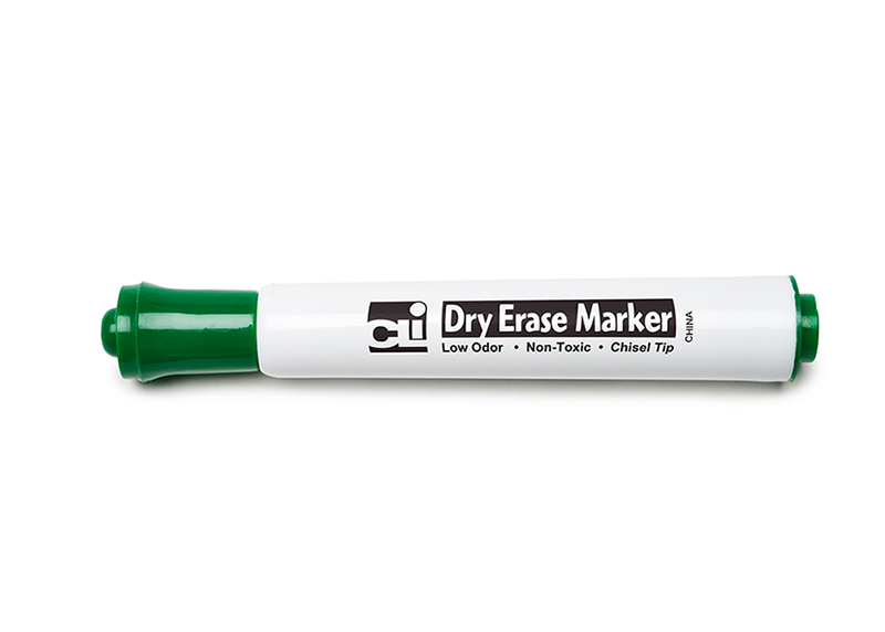 Picture of Charles Leonard CHL47925 12Ct Dry Erase Markers Green Chisel