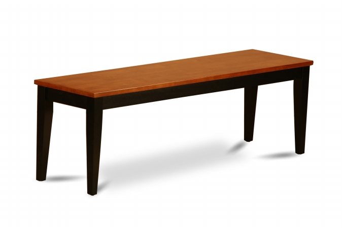 Nicoli Dining Bench in Black & Cherry Finish