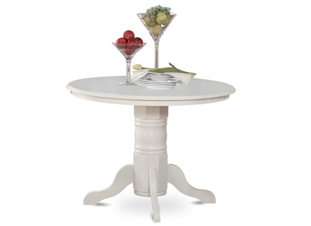 SHT-WHI-TP Shelton Round Kitchen Table 42 in. Diameter With Pedestal