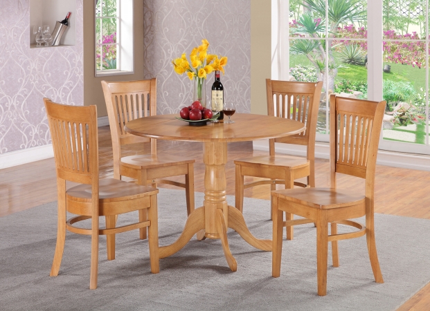 East West Furniture DLVA3-OAK-W