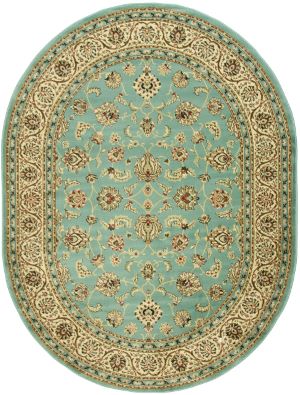 Sarouk Light Blue 5 ft. 3 in. X 6 ft. 10 in. Oval, 54936
