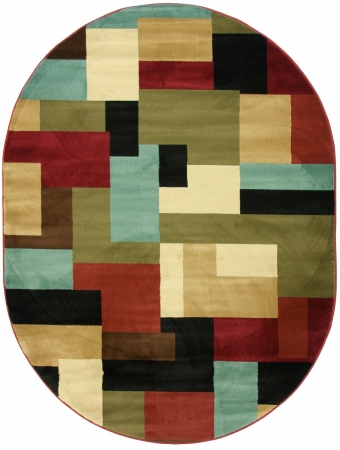 549105O River Red 5 ft. 3 in. X 6 ft. 10 in. Oval- 54910