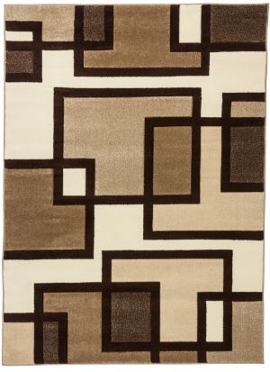 Picture of Infinity Home 600935 Ruby Imagination Squares Cream 5 ft. 3 in. x 7 ft. 3 in. 60093